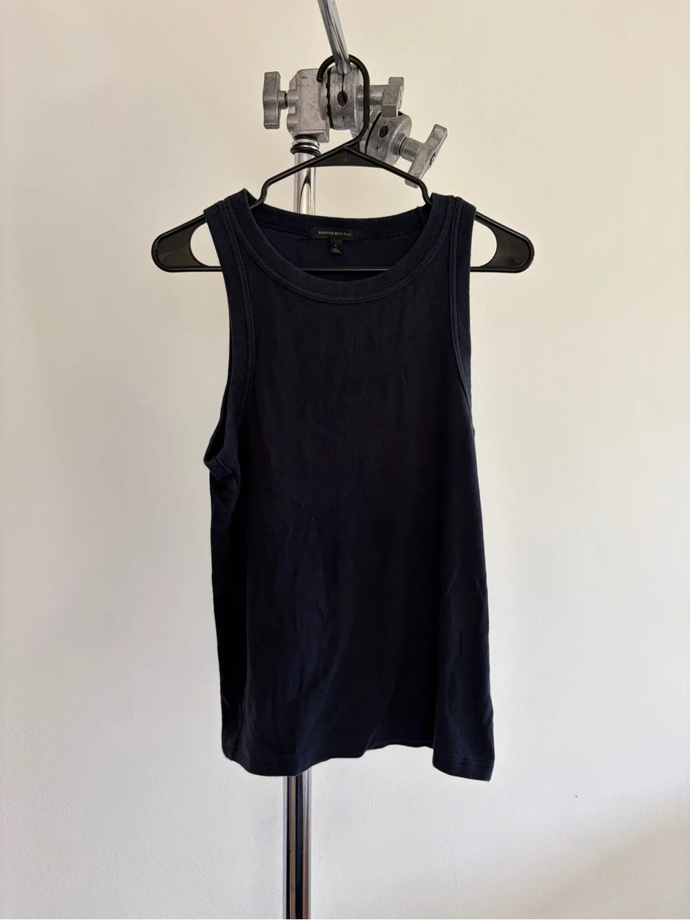 Banana Republic Navy Sleeveless Crewneck Tank